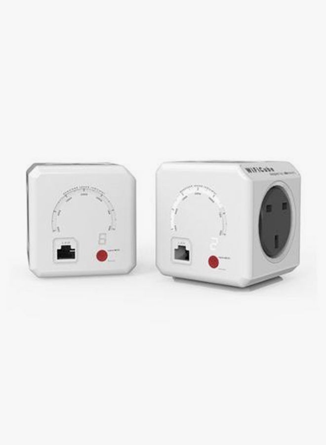 Allocacoc 4-Way Power Cube Original Socket White/Grey 10cm - Image 3