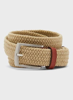 MANGO Elastic Allocated Hole Belt Beige/Brown  - Image 1