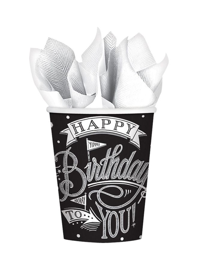 Amscan Pack Of 18 Happy Birthday Printed Paper Cups