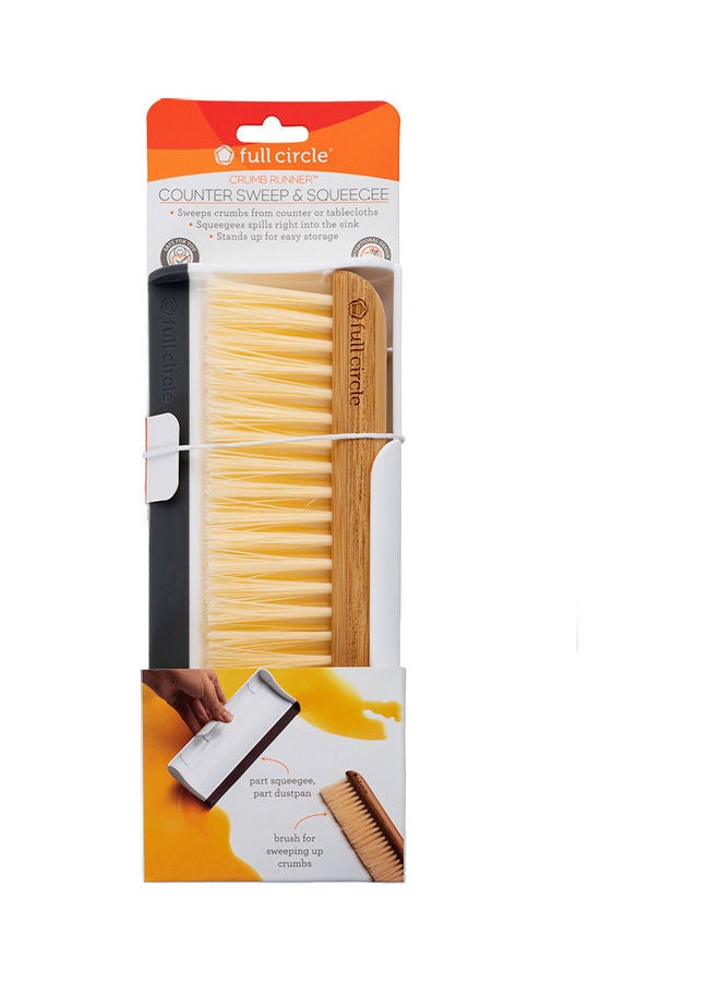 Full Circle Crumb Runner-Counter Sweep Plus Squeegee White 7 x 2.75 x 1inch - Image 1