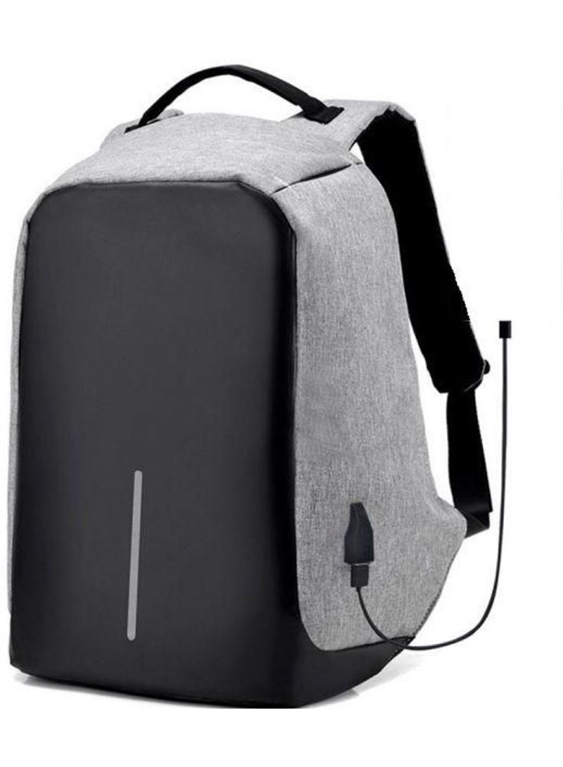 Anti Theft Laptop Bag With USB And Power Bank grey - Image 1