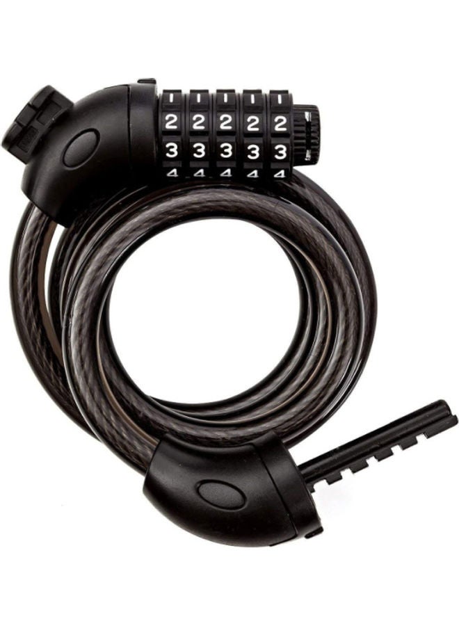 AIWANTO - 5-Digit Code Bike Lock Coiling Resettable Combination 1.2meter - Image 1