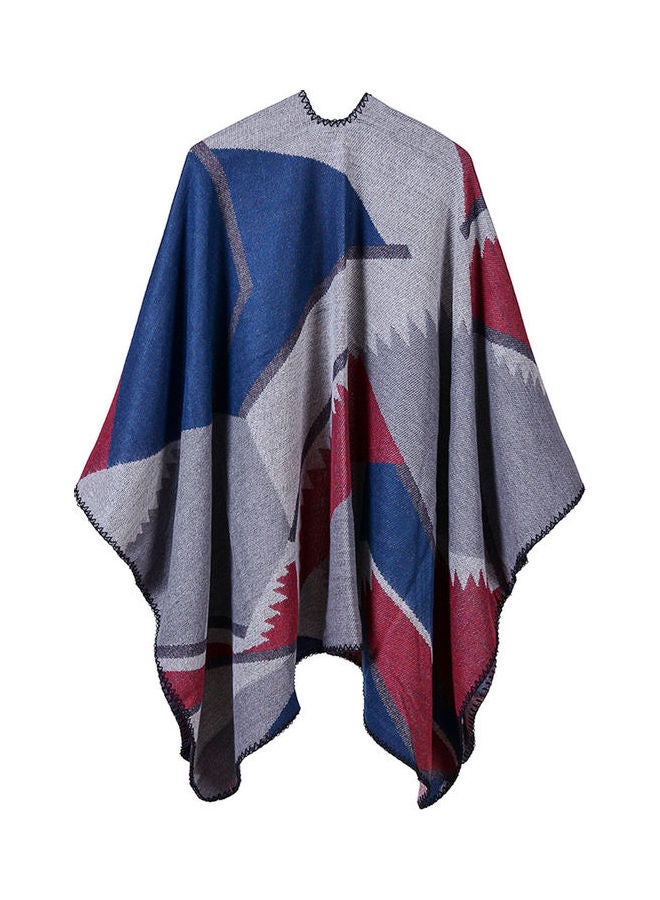Vintage Women Faux Cashmere Sweater Shawl Multicolour - Image 2