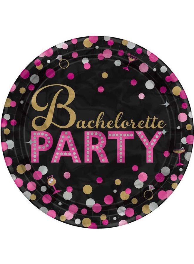 Amscan 8-Piece Bachelorette Party Printed Plate 7inch