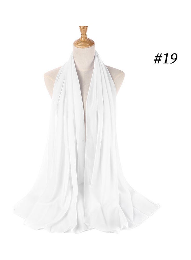 Women Scarf Chiffon Elegant Turban White - Image 2