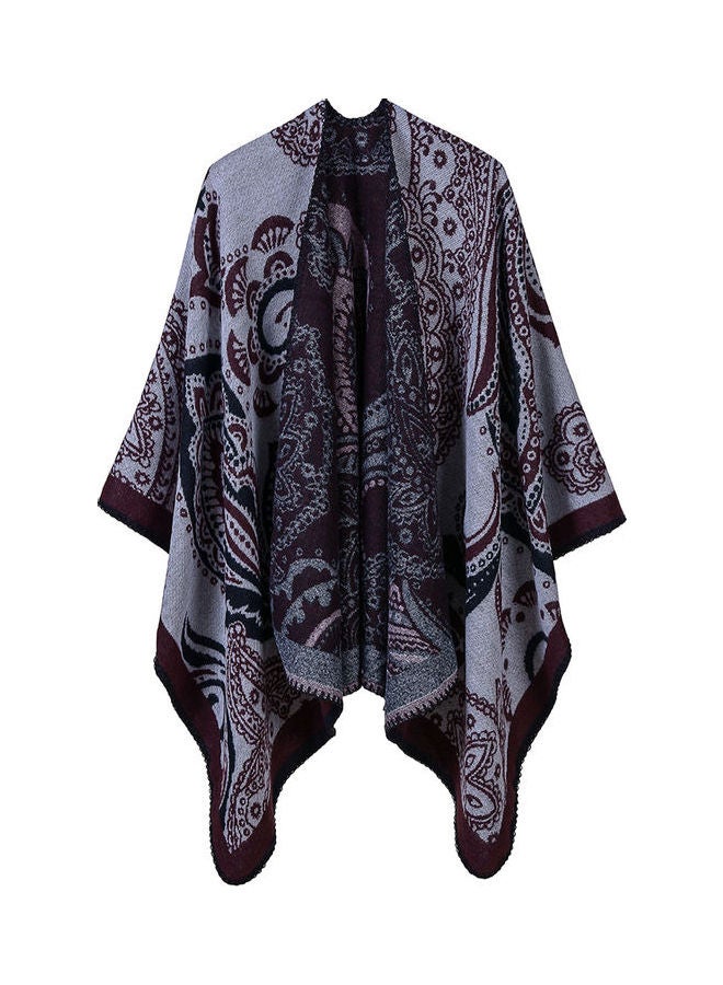 Vintage Women Faux Cashmere Sweater Shawl Multicolour - Image 1