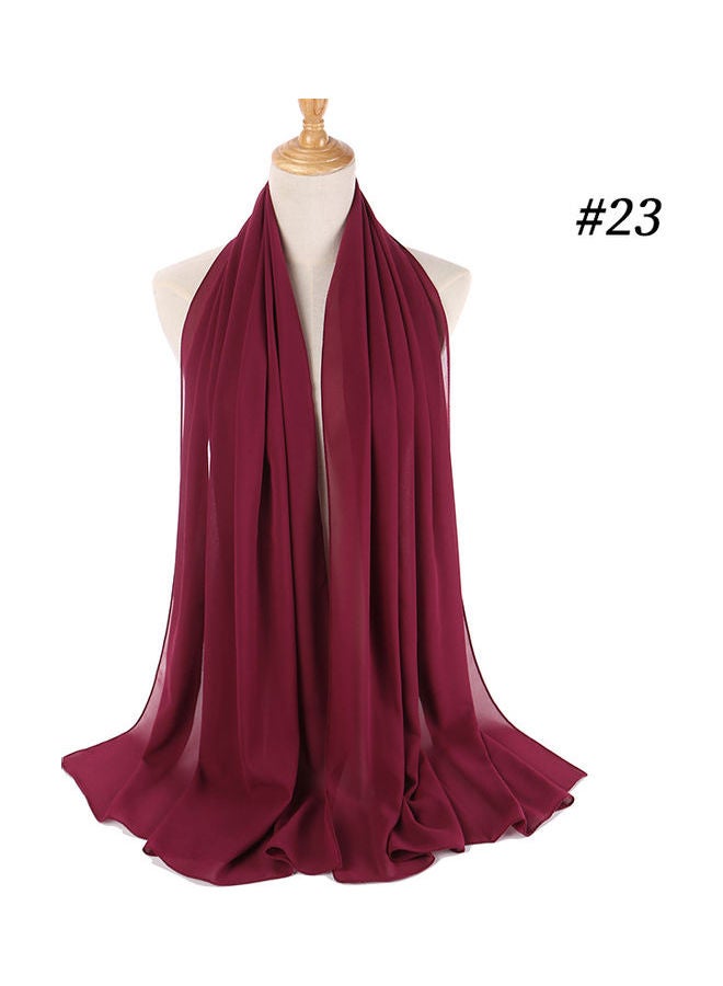 Women Scarf Chiffon Elegant Turban Red - Image 3