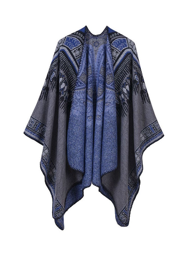 Women Shawl Poncho Faux Cashmere Multicolour