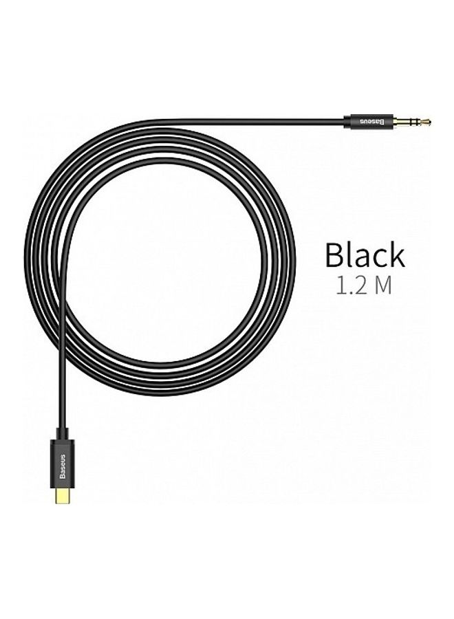 Baseus Yiven Type-C Male To 3.5 Male Audio Cable Black/Silver  - Image 2