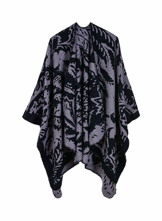 Winter Women Loose Outerwear Coat Oversized Knitted Cashmere Multicolour