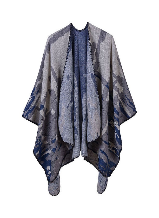 Women Shawl Poncho Faux Cashmere Multicolour
