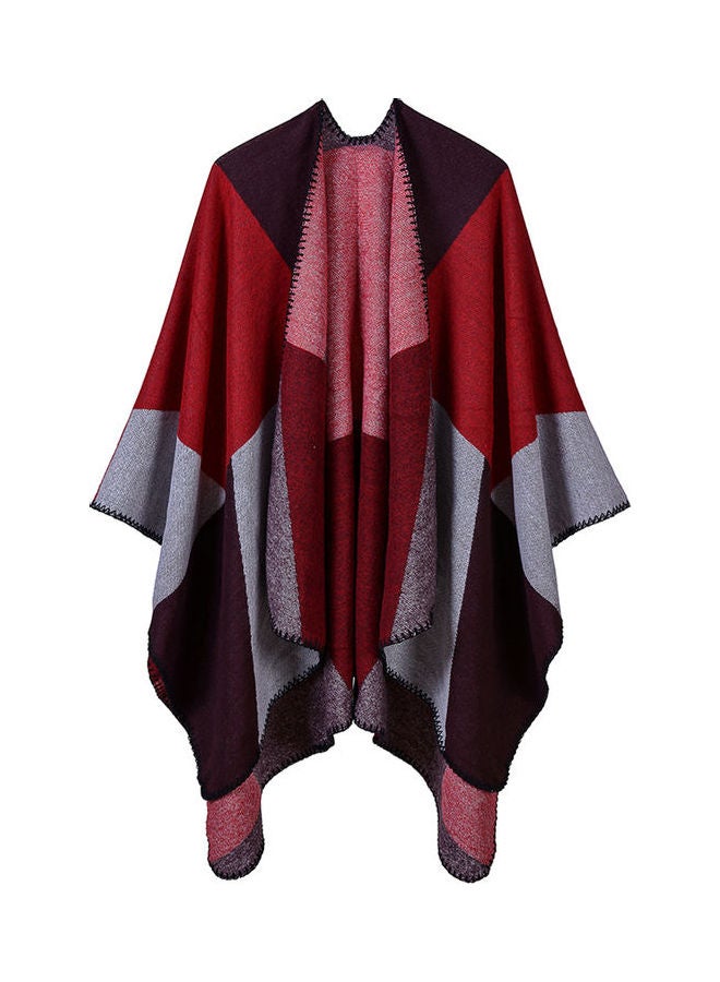 Winter Women Loose Outerwear Coat Splice Oversized Knitted Cashmere Multicolour - Image 1