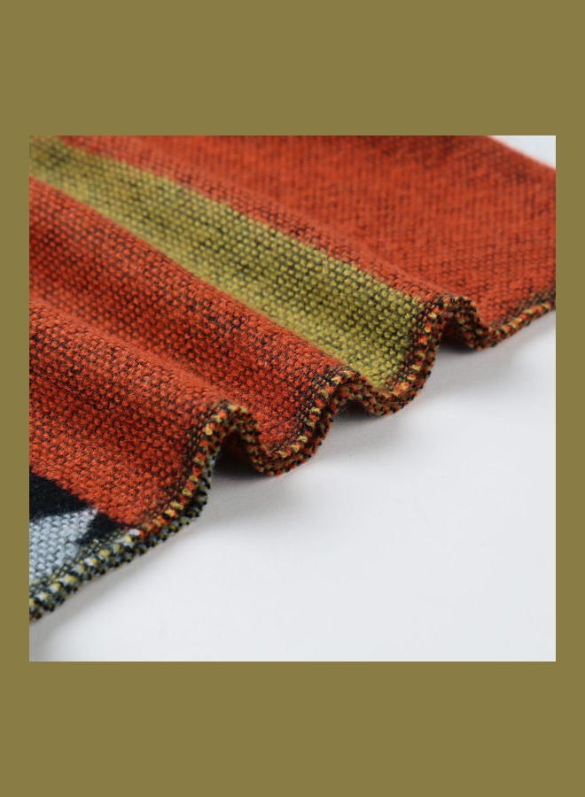 Knitted Shawl Poncho Faux Multicolour - Image 4