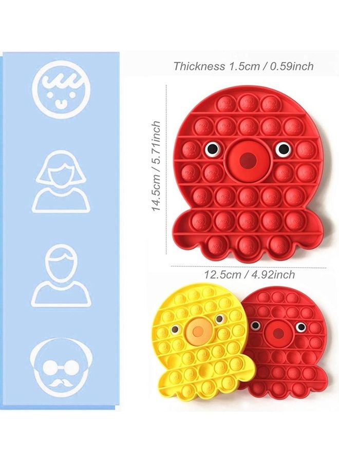 XiuWoo High-Quality Silicone Squeeze Push Pop Bubble Sensory Fidget Stress Relieve Squishy Toy 12.5x1.5x14.5cm - Image 2