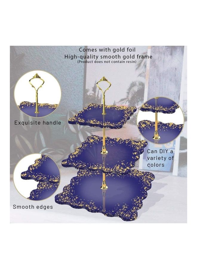 XiuWoo 3 Tier Cake Display Stand And Fruit Plate Square - Image 4