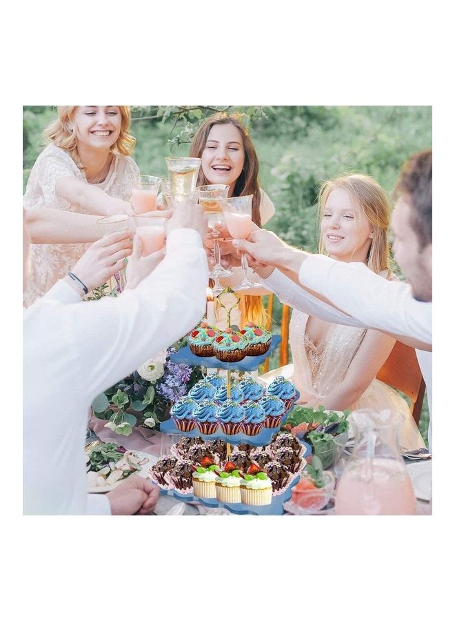 XiuWoo 3 Tier Cake Display Stand And Fruit Plate Square - Image 5