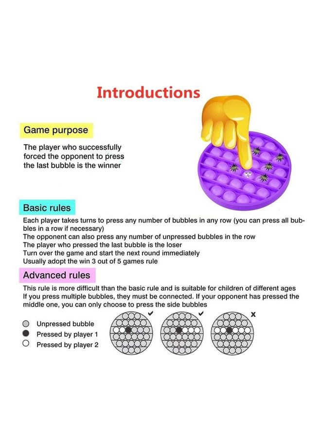 XiuWoo 2-Piece Push Pop Bubble Sensory Fidget Toy - Image 3