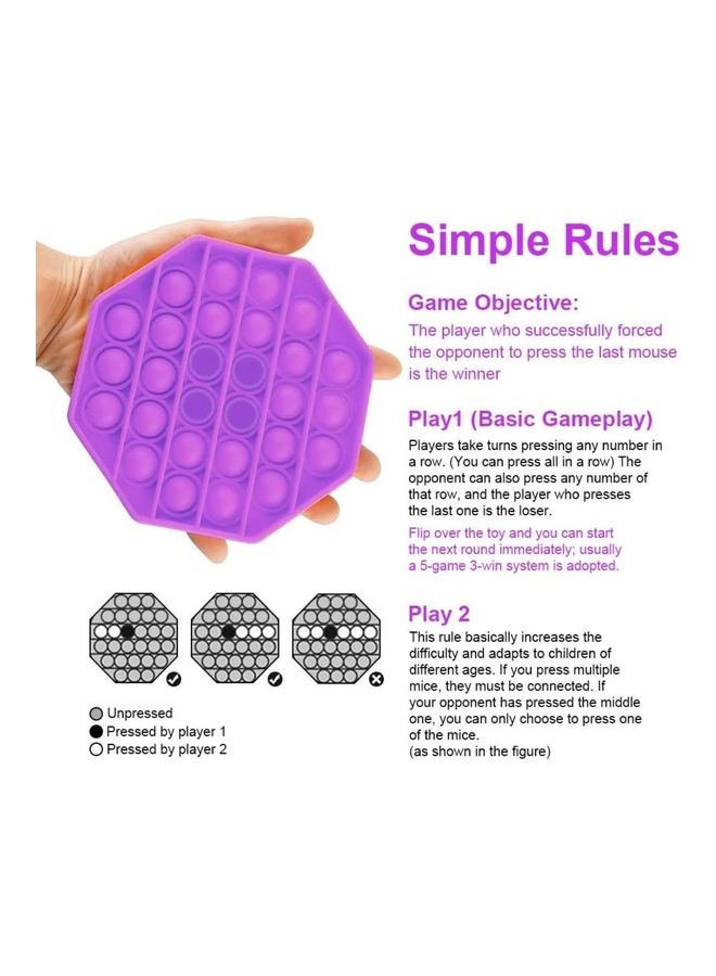 XiuWoo 3- Piece Push Pop Bubble Sensory Fidget Toy - Image 4