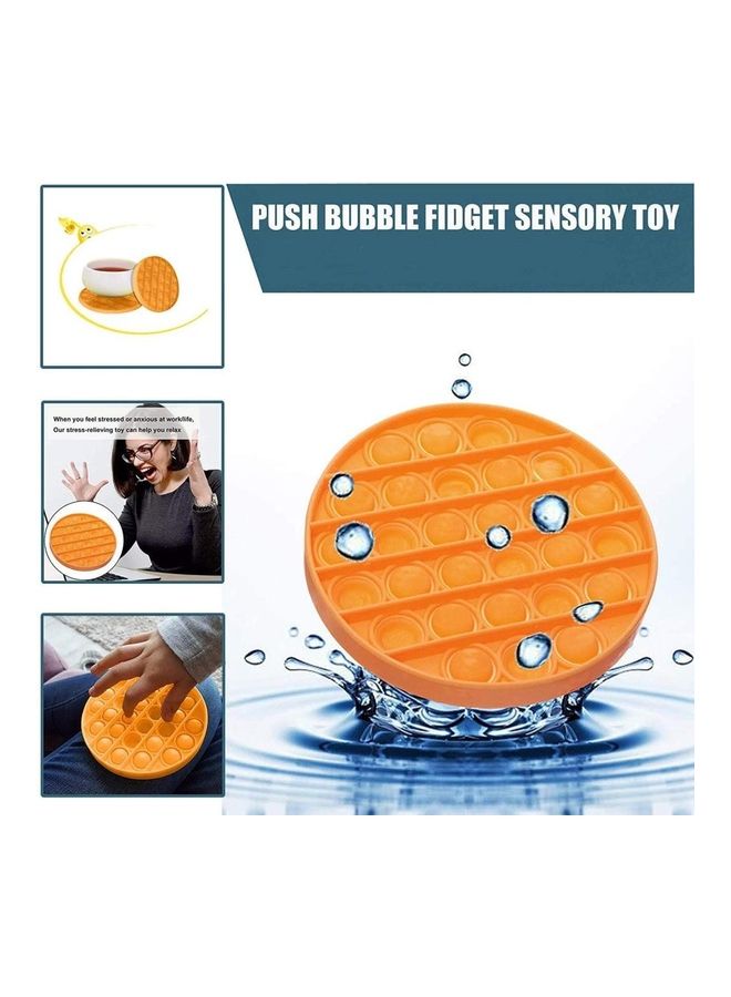 XiuWoo 3-Piece Non-Toxic Silicone Push Pop Bubble Sensory Squeeze Fidget Stress Relieve Squishy Toy 12.5x1.5x12.5cm - Image 3