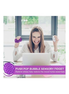 XiuWoo Push Pop Bubble Silicon Sensory Fidget Toy Multicolour Comfortable Bubbles 4.72x4.72inch  - Image 2