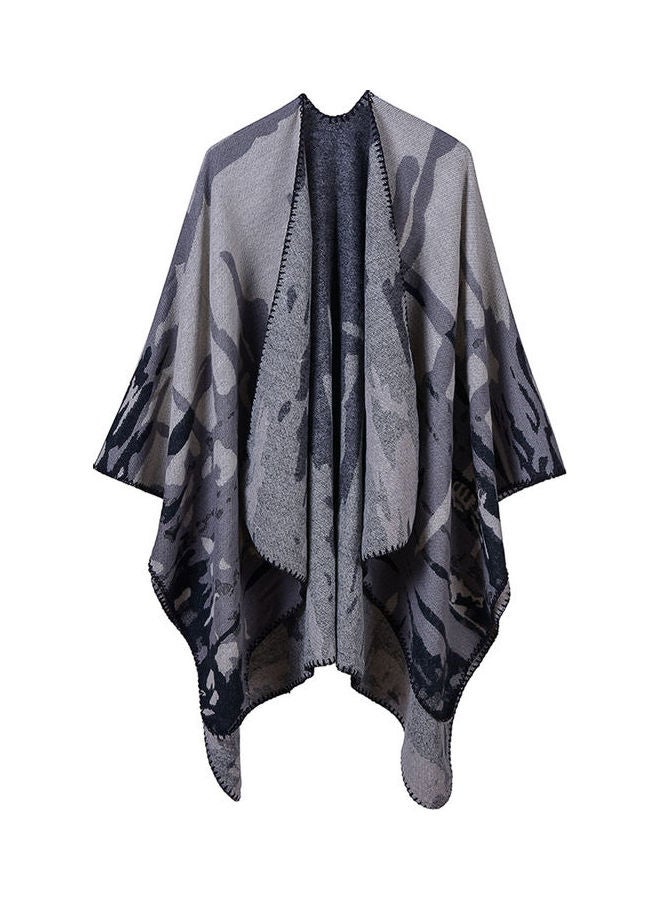 Women Shawl Poncho Faux Cashmere Multicolour