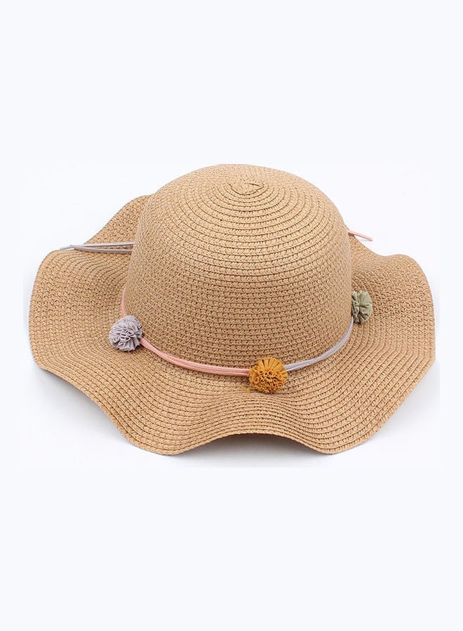 Generic Summer Wide Brim Casual Foldable Beach Hats Coffee  - Image 1