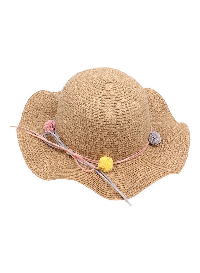 Generic Summer Wide Brim Casual Foldable Beach Hats Coffee  - Image 2