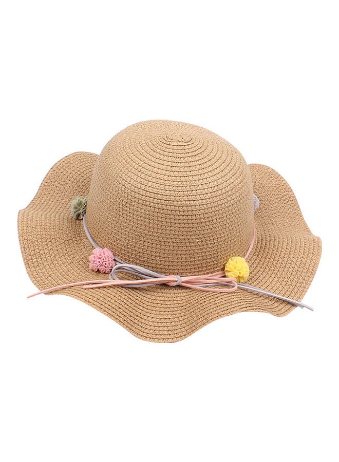 Generic Summer Wide Brim Casual Foldable Beach Hats Coffee  - Image 4