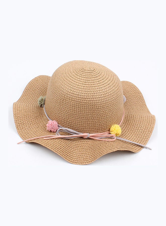 Generic Summer Wide Brim Casual Foldable Beach Hats Coffee  - Image 5