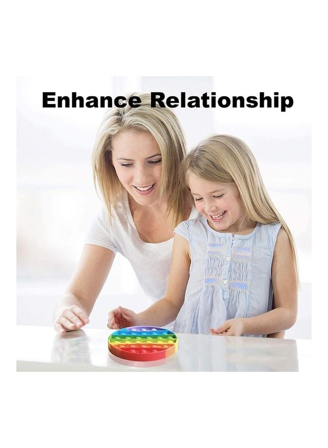XiuWoo Non-Toxic Silicone Push Pop Bubble Sensory Fidget Stress Relieve Squeeze Squishy Toy 5.04x0.63x5.04inch - Image 2