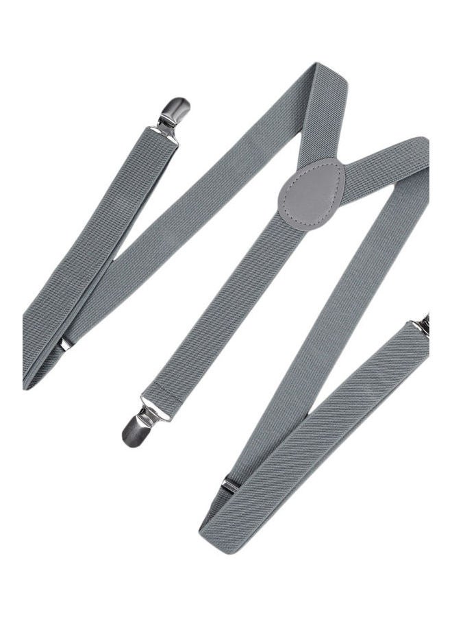 Generic - Y-Shaped Clip-On Adjustable Suspender Belt Light Grey - Image 1