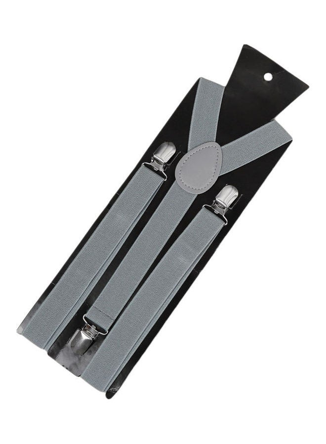 Generic - Y-Shaped Clip-On Adjustable Suspender Belt Light Grey - Image 1