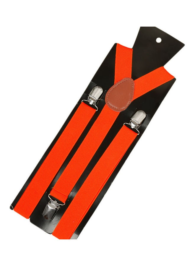 Generic - Clip On Suspenders Elastic Y-Shape Back Formal Braces Orange - Image 1