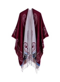 Women Vintage Poncho Scarf Cardigan Warm Cape Shawl Multicolour