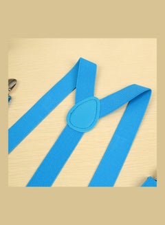 Generic Clip On Suspenders Elastic Y-Shape Back Formal Braces Blue  - Image 3