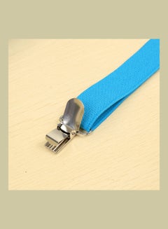 Generic Clip On Suspenders Elastic Y-Shape Back Formal Braces Blue  - Image 4