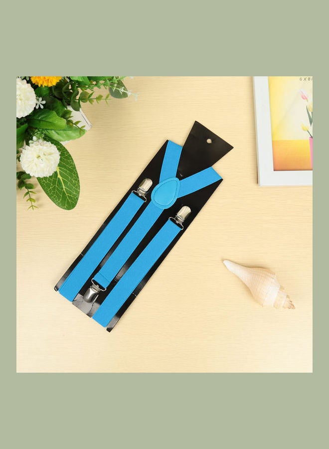 Generic - Clip On Suspenders Elastic Y-Shape Back Formal Braces Blue - Image 1