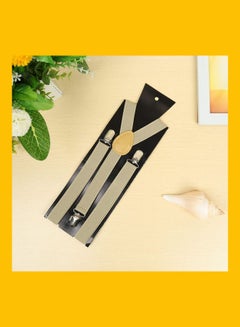Generic Clip On Suspenders Elastic Y-Shape Back Formal Braces Khaki  - Image 4