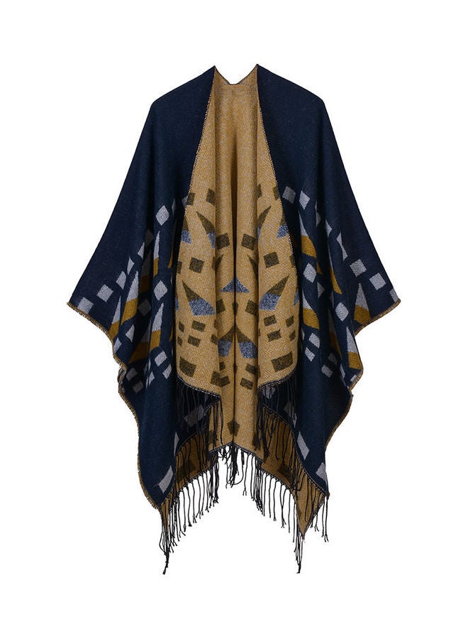 Poncho Scarf Cardigan Tassels Multicolour - Image 1