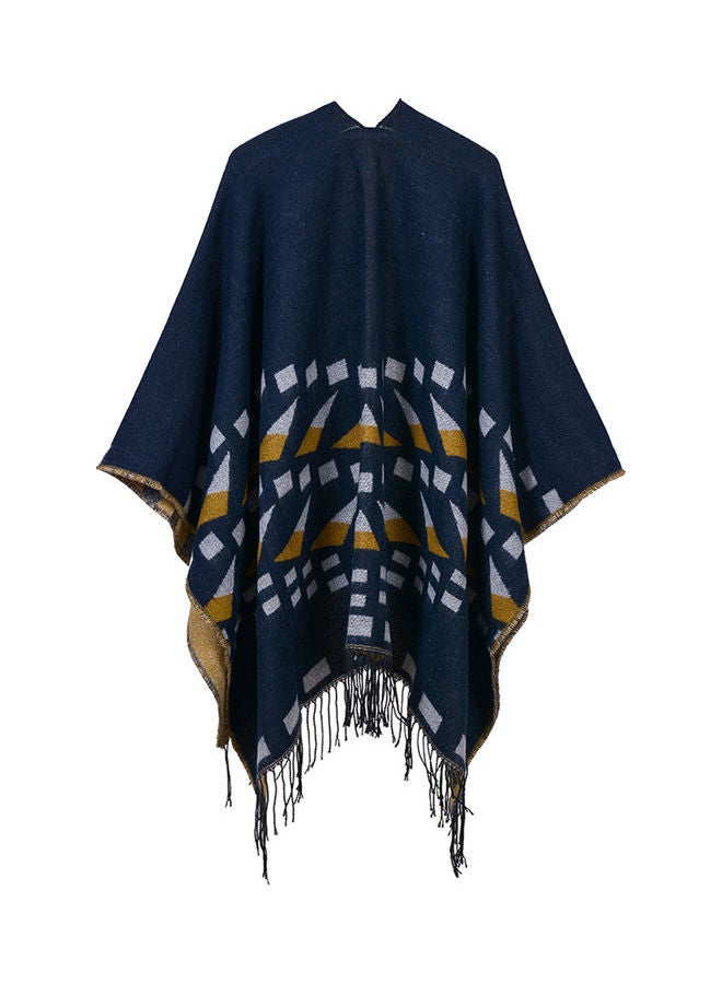 Poncho Scarf Cardigan Tassels Multicolour - Image 2