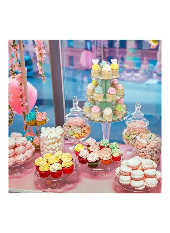 XiuWoo 3 Tier Cake Display Stand And Fruit Plate Green Lollipop  - Image 2