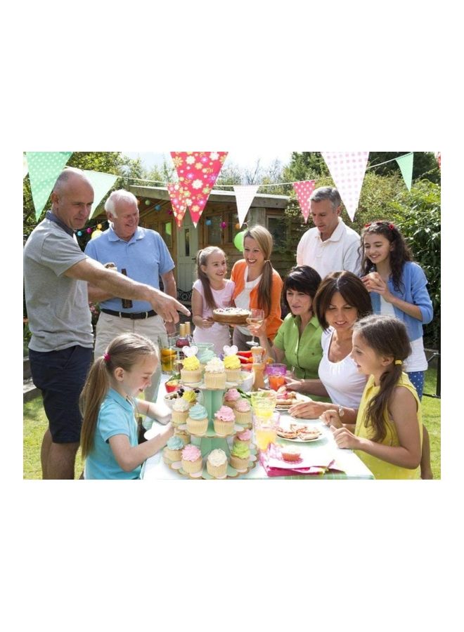 XiuWoo 3 Tier Cake Display Stand And Fruit Plate Green Lollipop  - Image 5