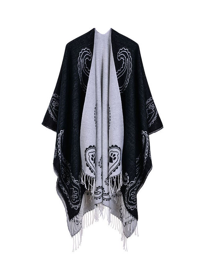 Women Vintage Poncho Scarf Cardigan Warm Cape Shawl Multicolour - Image 1