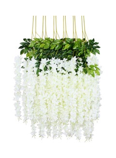 AIWANTO Hanging Flower White/Green 56.5 x 29.2 x 6.5cm  - Image 1