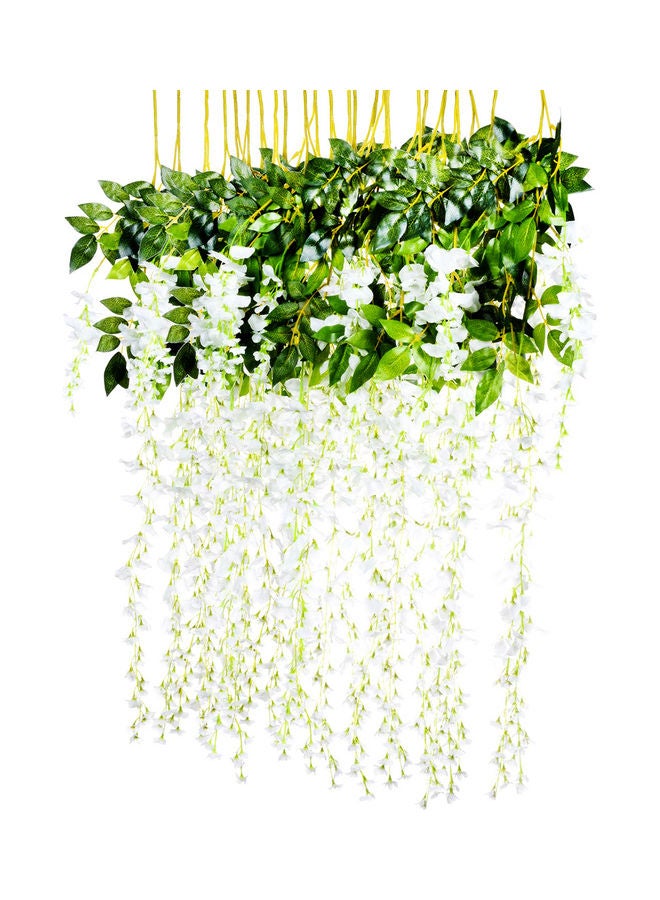 AIWANTO Hanging Flower White/Green 56.5 x 29.2 x 6.5cm  - Image 2