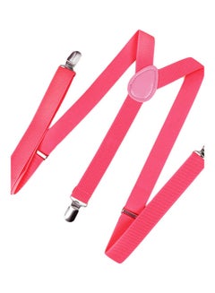 Generic Clip On Suspenders Elastic Y-Shape Back Formal Braces Rose  - Image 1
