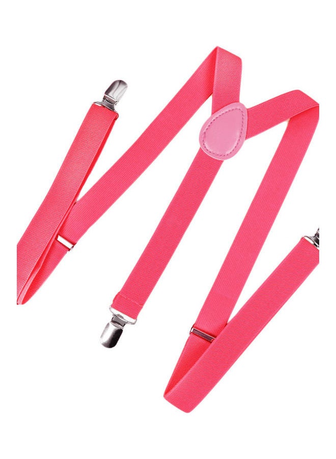 Clip On Suspenders Elastic Y-Shape Back Formal Braces Rose  - Image 1