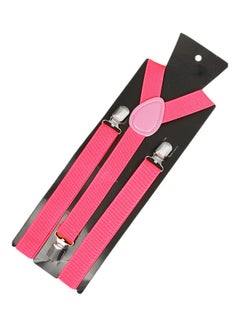 Generic Clip On Suspenders Elastic Y-Shape Back Formal Braces Rose  - Image 2