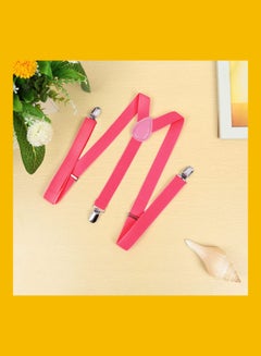 Generic Clip On Suspenders Elastic Y-Shape Back Formal Braces Rose  - Image 3