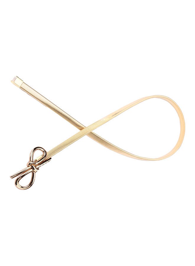 Front Stretch Skinny Elastic Belt Gold - Image 1